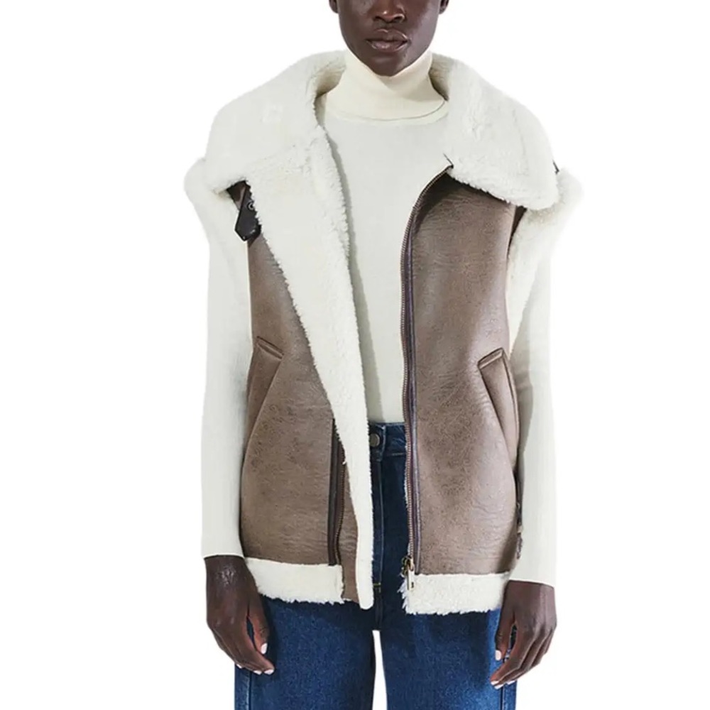 Apparis Luca Shearling Vest - Picture 2 of 3